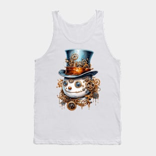 Steampunk Christmas Snowman Tank Top